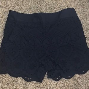 LOFT Shorts - Ann Taylor Loft Navy Scalloped shorts LOFT Shorts - Ann Taylor Loft Navy Scalloped shorts